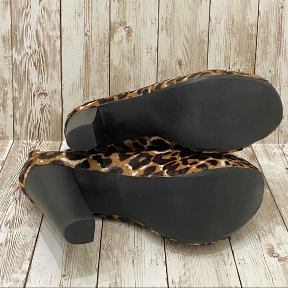 JEFFREY CAMPBELL Lita Fur Leopard Platform Boots Size 6 - Picture 11 of 16